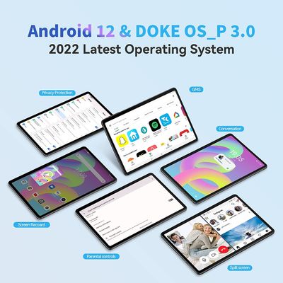 PC 64GB da tabuleta de 10inch Android 12 Ultrabook para o escritório que aprende em linha