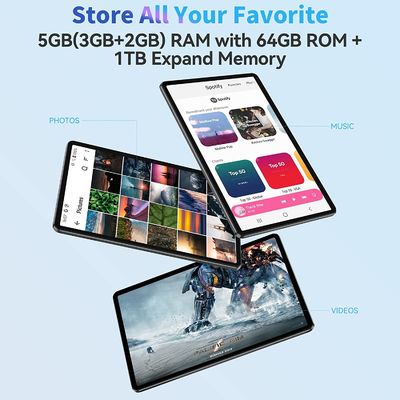 PC 64GB da tabuleta de 10inch Android 12 Ultrabook para o escritório que aprende em linha