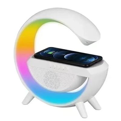 orador sem fio de Bluetooth do carregador rápido do rádio de 10W Smartphone com a lâmpada da luz do RGB