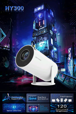 Tamanho de projeção 20-200 polegadas Projector 4K HD com LED de fonte de luz de áudio