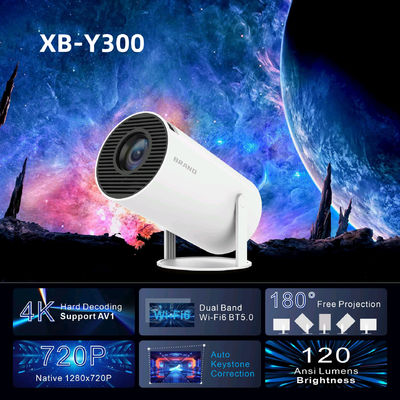 8G ROM Storage Projetor 4K HD com CPU Quad-core ARM Cortex-A53 e GPU Mali-G31